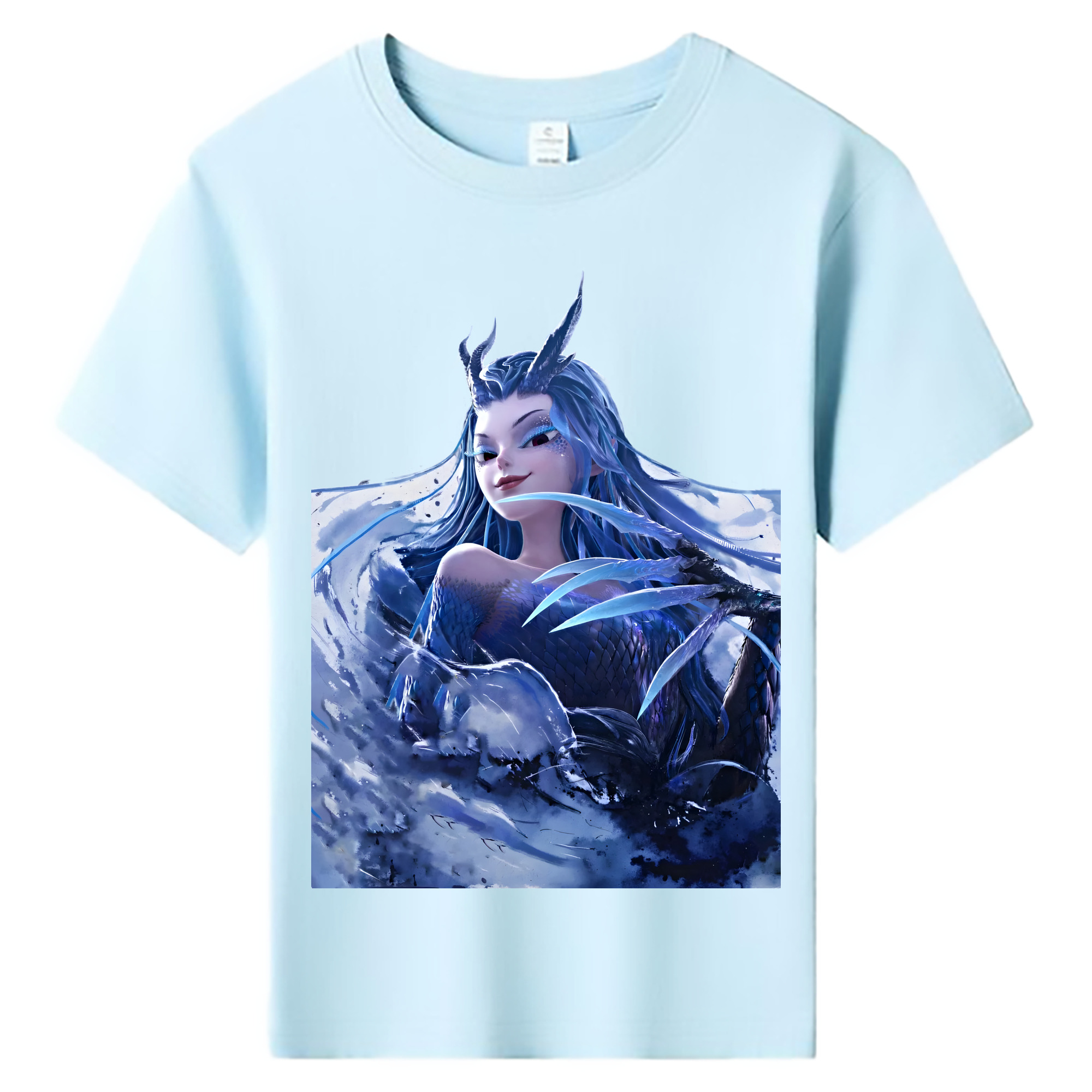（画像用） Ne Zha 2 ナタ 魔童の大暴れ 綿100％キッズTシャツ（フロントプリント）